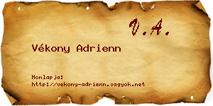 Vékony Adrienn névjegykártya