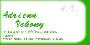 adrienn vekony business card